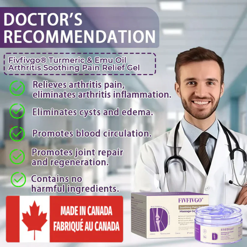 Turmeric & Emu Oil Arthritis Soothing Pain Relief Gel 👨⚕️Approved by Canadian Orthopaedic Association