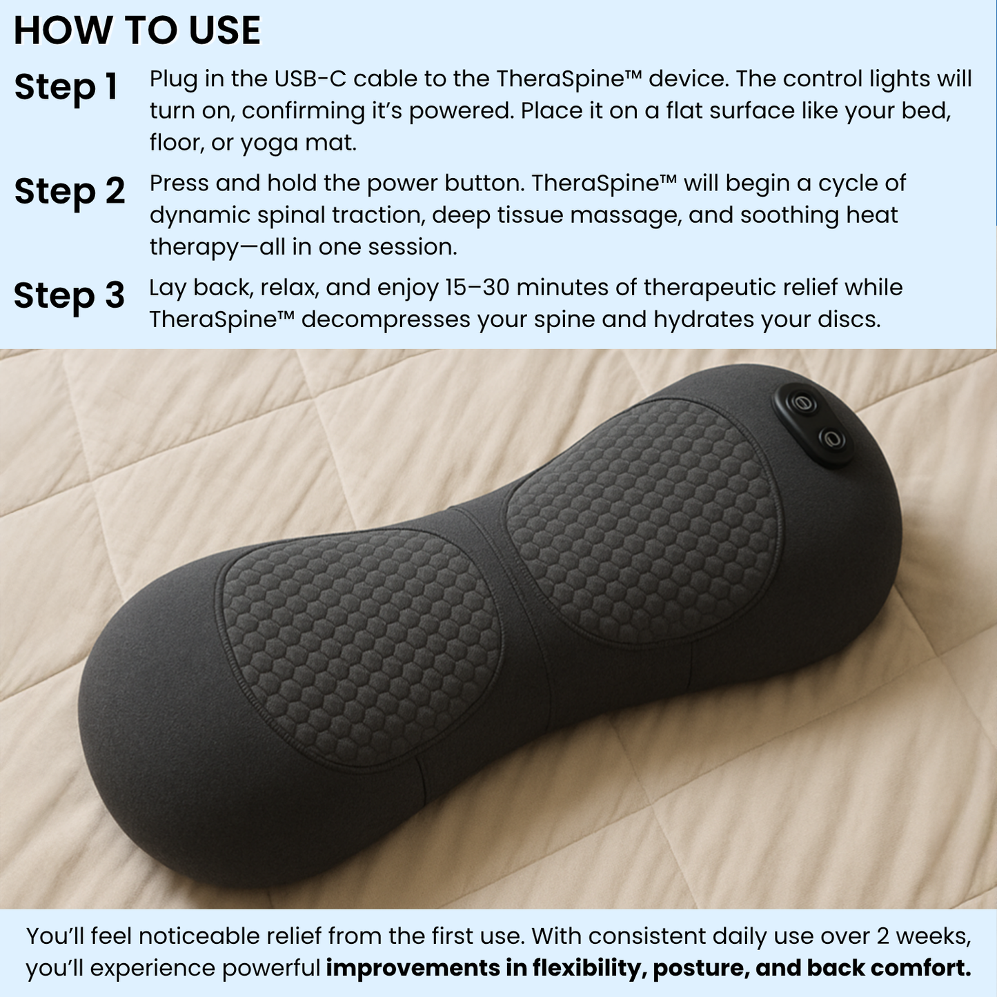 Triple Fusion Pillow for Back Pain Relief