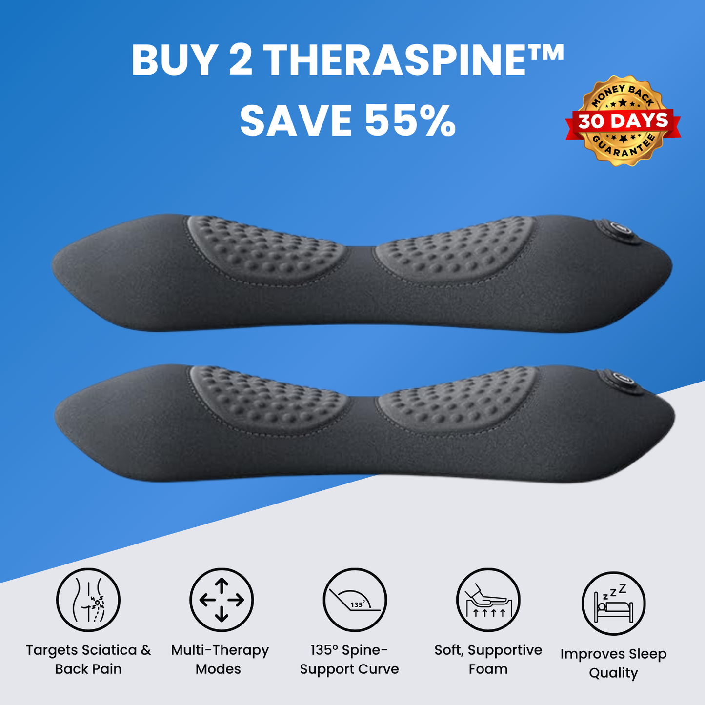 Triple Fusion Pillow for Back Pain Relief