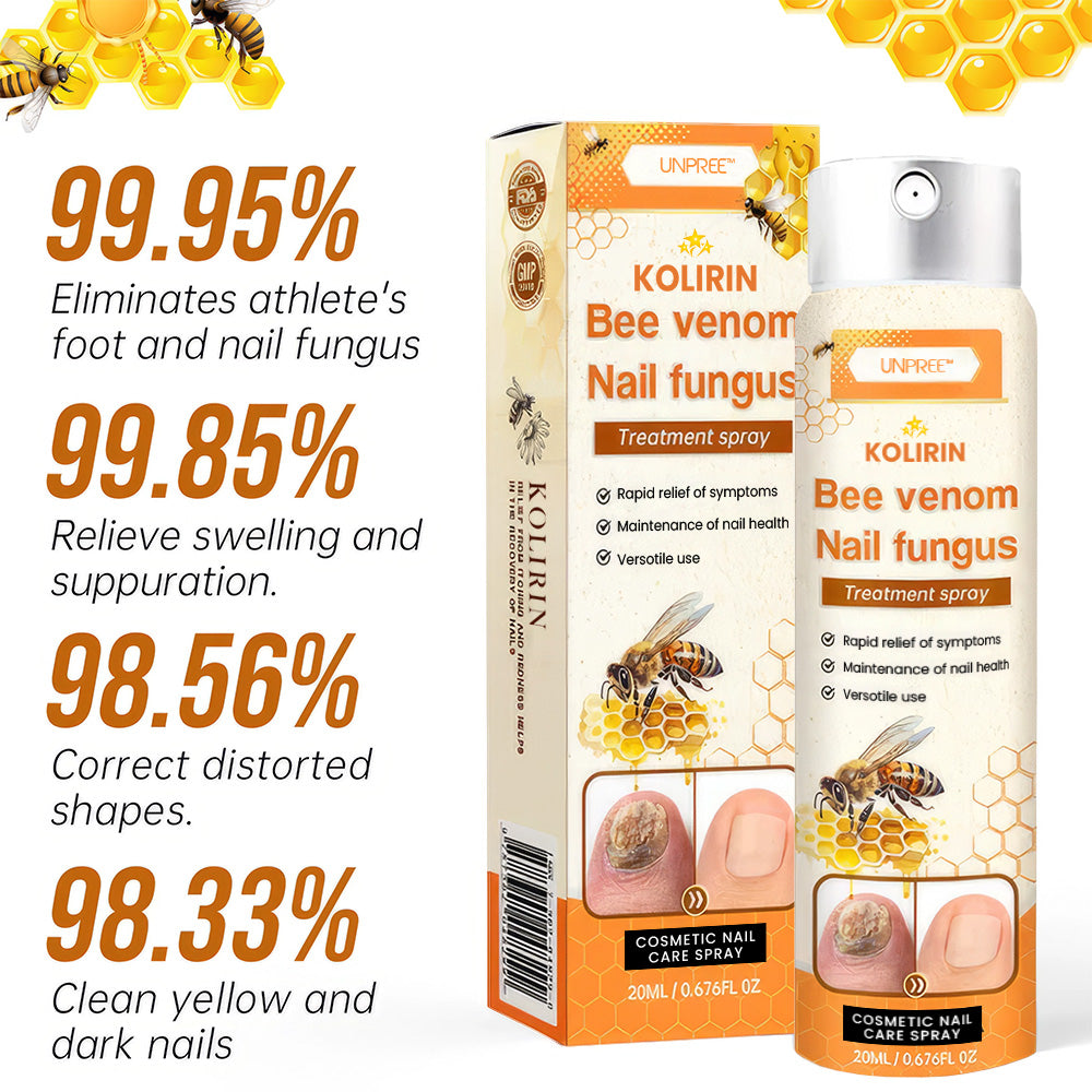 💥 2025 Limited 70% OFF ️⏳ Kolirin Bee Venom Nail Fungus Spray 💥 Fix All Nail Problems within 2 Weeks